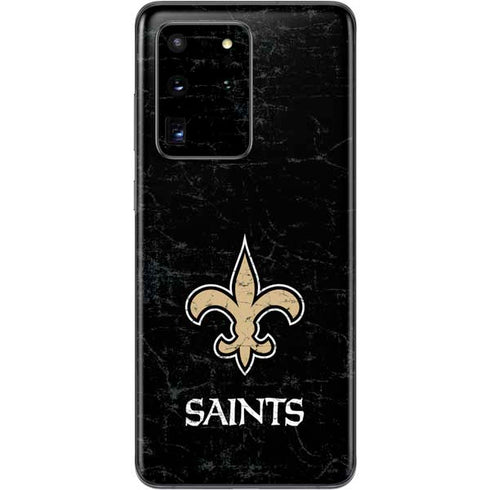 NFL New Orleans Saints Distressed Galaxy S20 Ultra 5G Skin